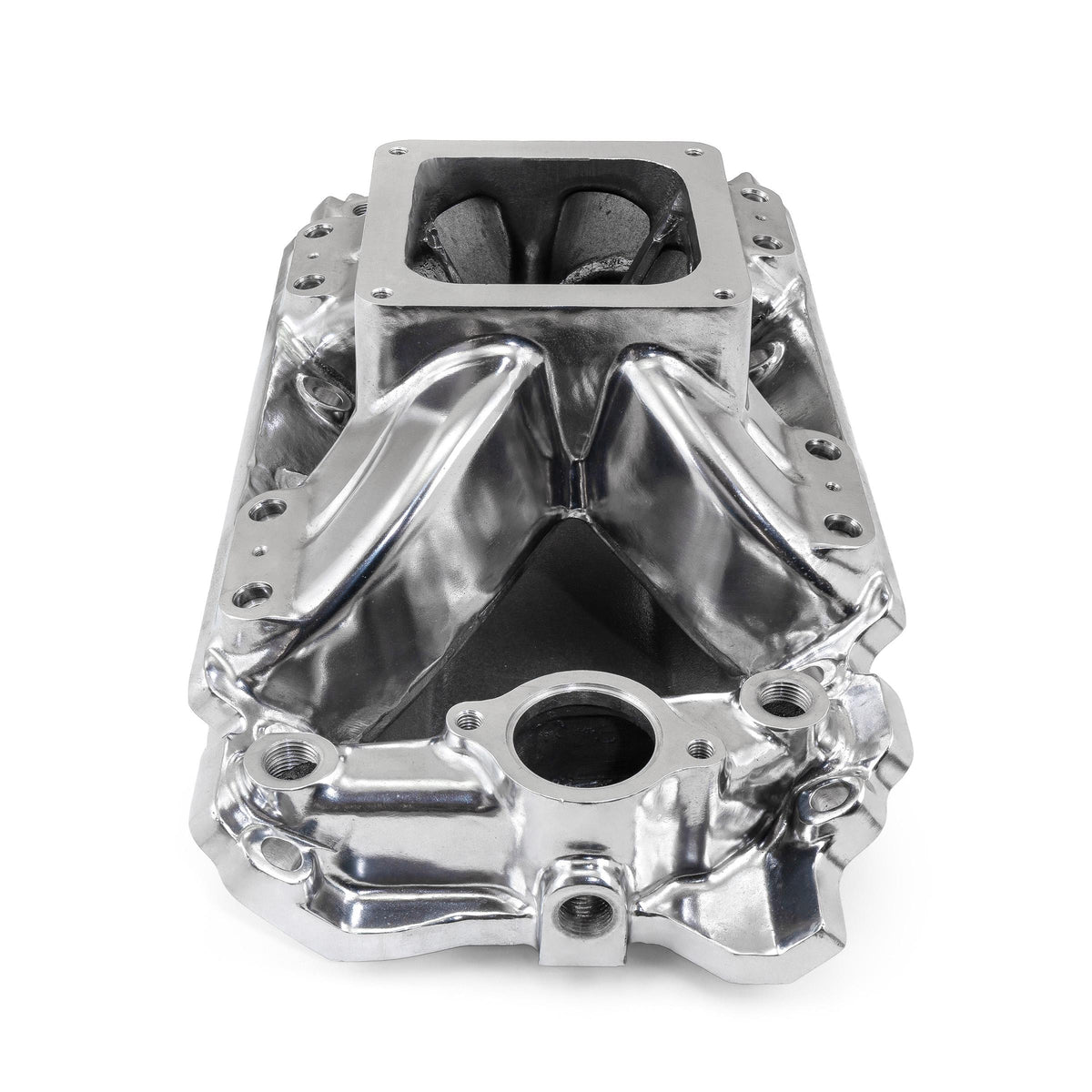 Chevy BBC 454 Rect Port Dominator w/Inj Ports High Rise Intake Manifold Polished