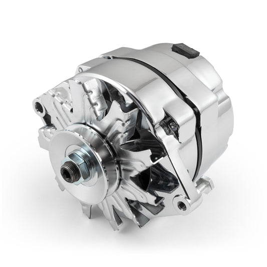 Universal 7127 GM 10SI V-Belt 120 Amp 1 Wire Internal Regulator Alternator [Chrome]