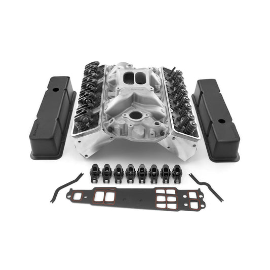 Kit combinado de culata angular para Chevy SBC 350 (taqué plano sólido/mecánico)