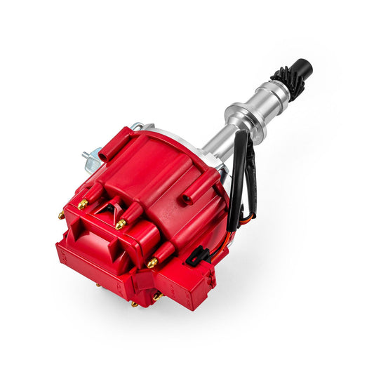 Distribuidor de bobina HEI de 65K para Pontiac 326, 400, 455 y 6000 Series [Rojo]