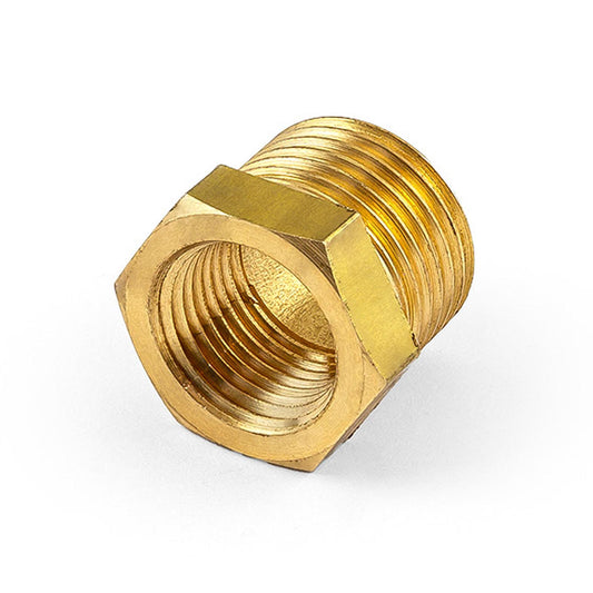 1/2" Npt to 3/8" Npt Straight Brass Reducer Only