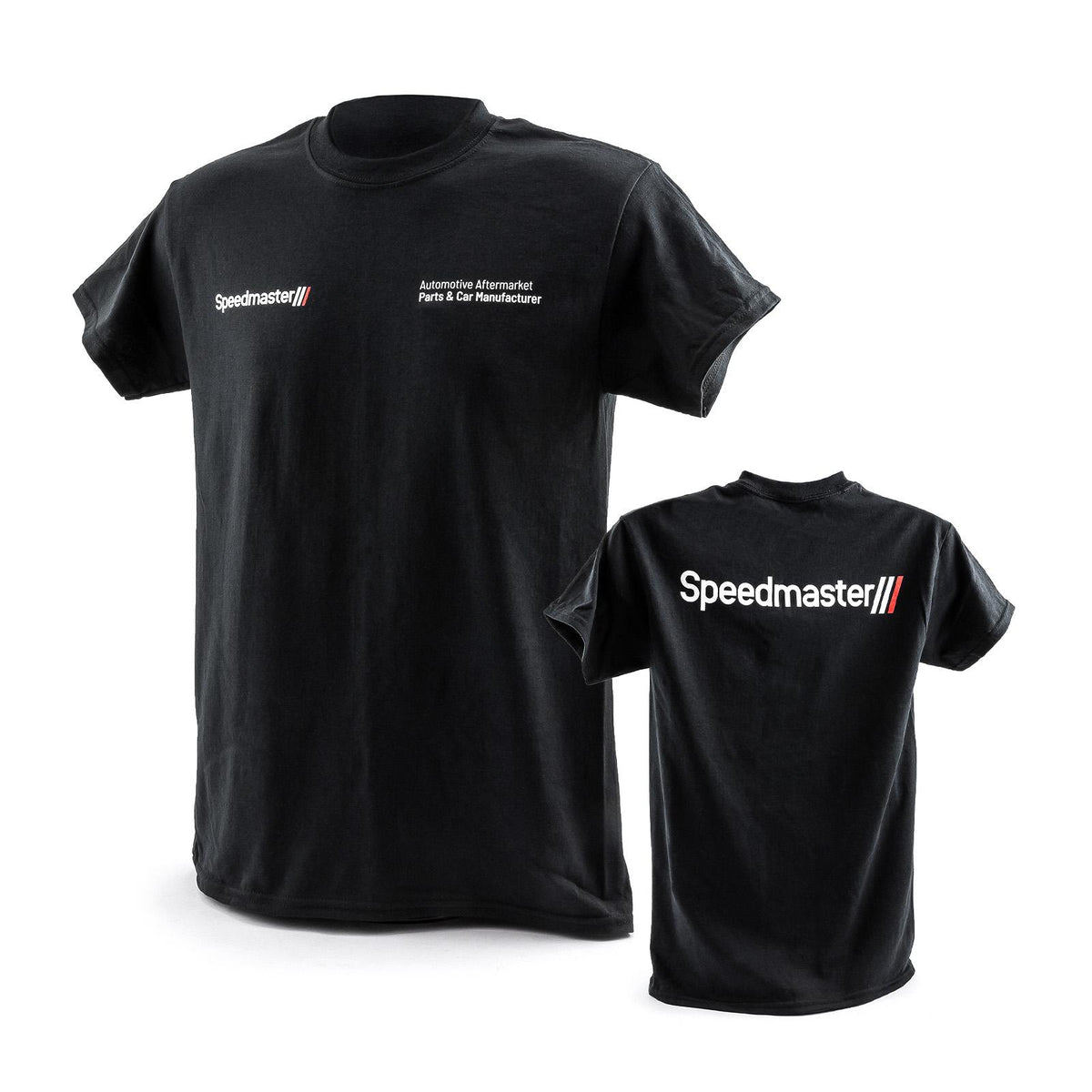 Camiseta de algodón negra del equipo Speedmaster