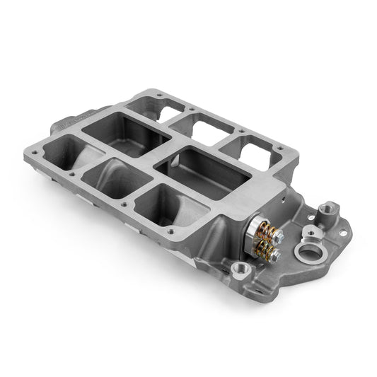 Chevy SBC 350 6-71 8-71 Supercharger Aluminum Intake Manifold [Satin]