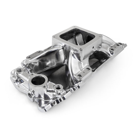 Chevy BBC 454 Rect Port Dominator w/Inj Ports High Rise Intake Manifold Polished
