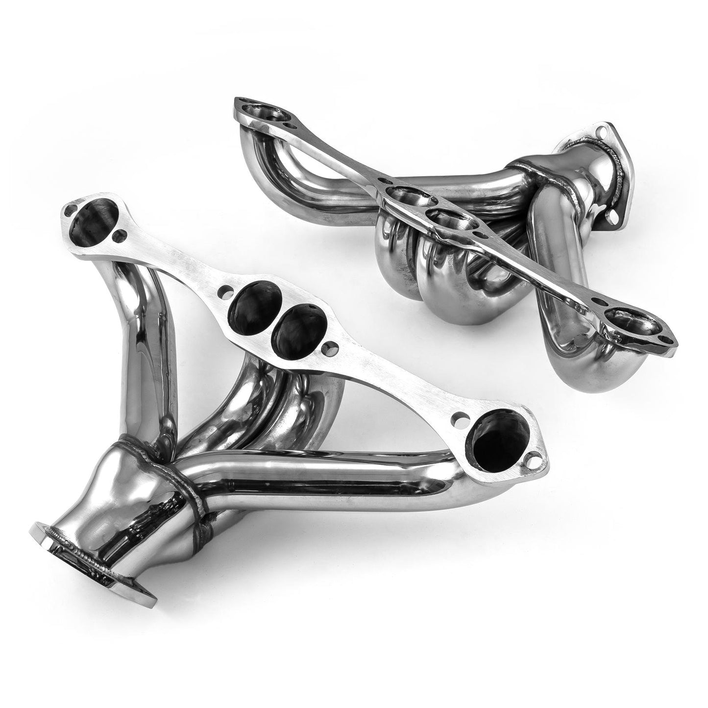 Chevy SBC 350 1 5/8" Block Hugger Stainless Steel Exhaust Headers w/ S/S Flange