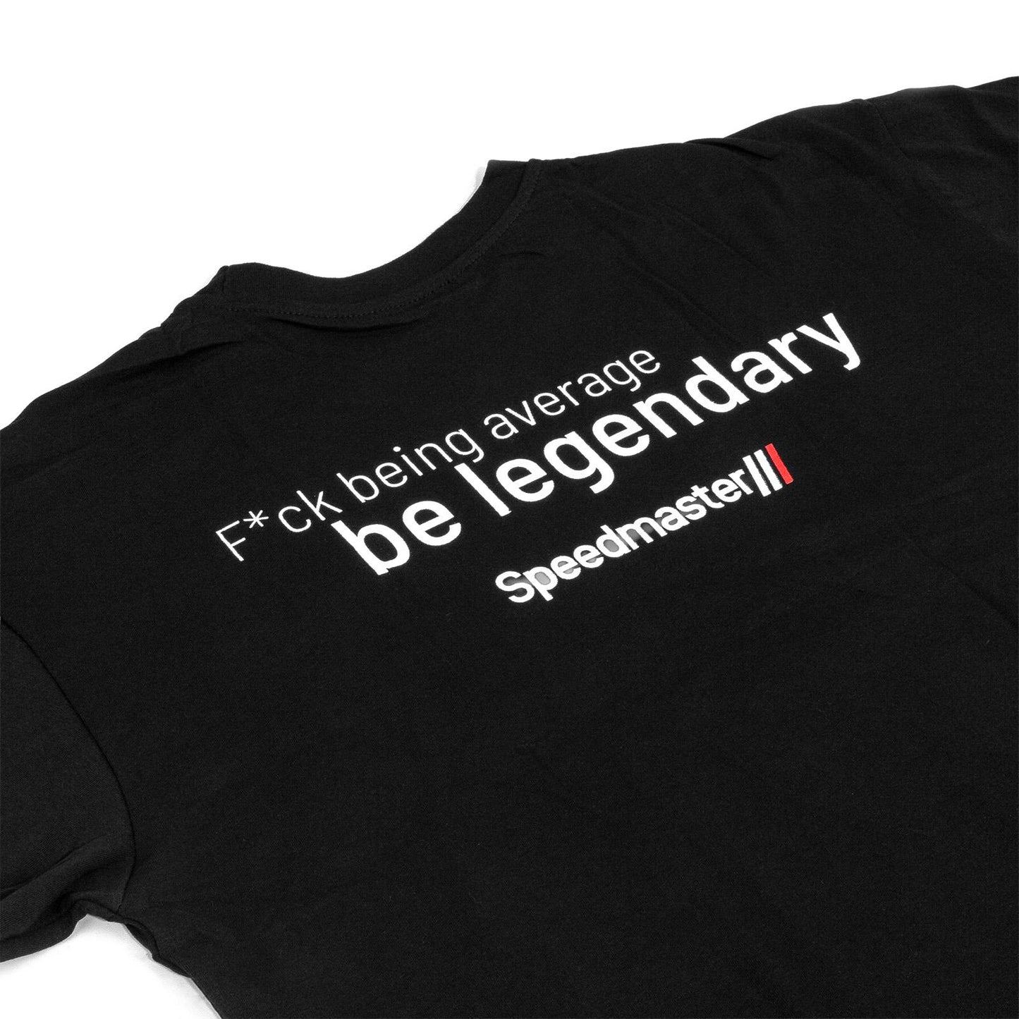 Camiseta de algodón negra legendaria del Speedmaster