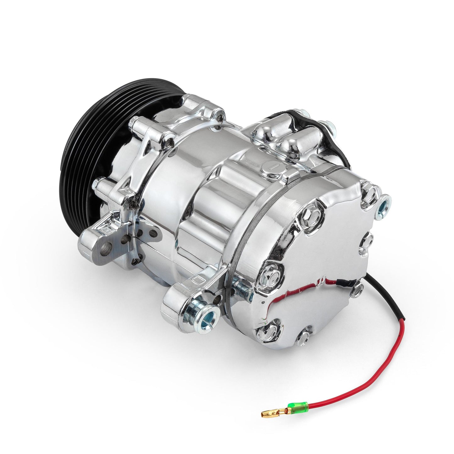 Serpentine Belt Sanden Style 7176 Small Body Chrome AC Air Compressor