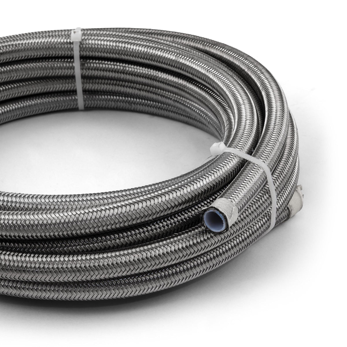 -8 AN PTFE Braided Stainless Steel Hose Line [20 ft. Length]