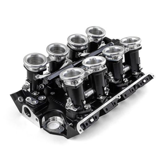 Sistema de inyección de combustible Ford FE 390 427 428 Downdraft + FiTech Ultra EFI [Negro]