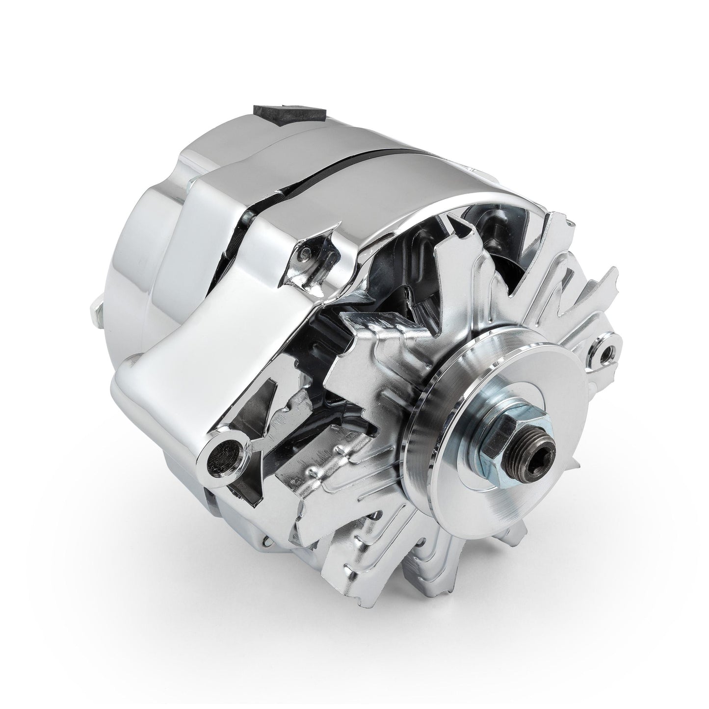 Universal 7127 GM 10SI V-Belt 120 Amp 1 Wire Internal Regulator Alternator [Chrome]