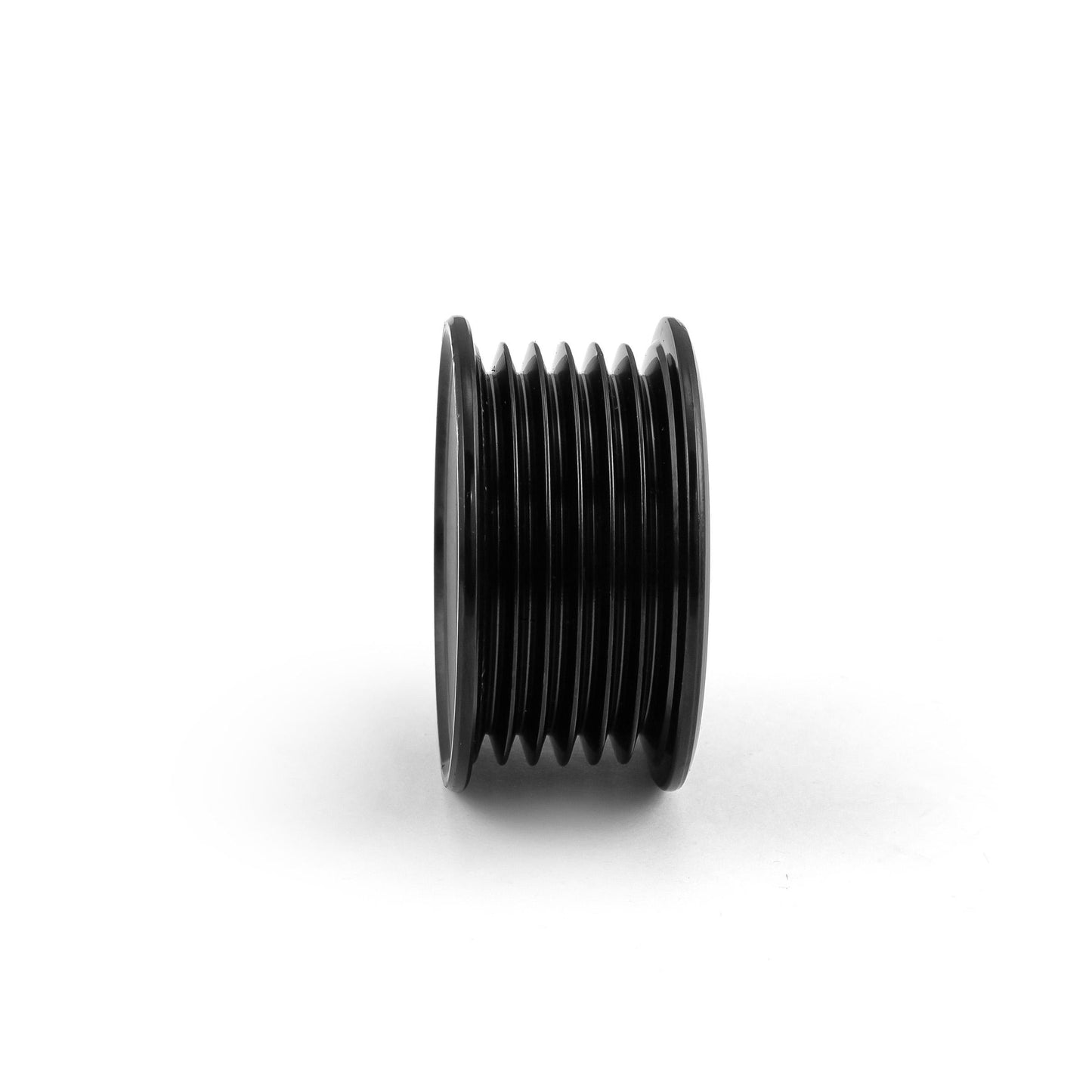 Universal Chevy Ford Six Groove Billet Serpentine Alternator Pulley [Black]