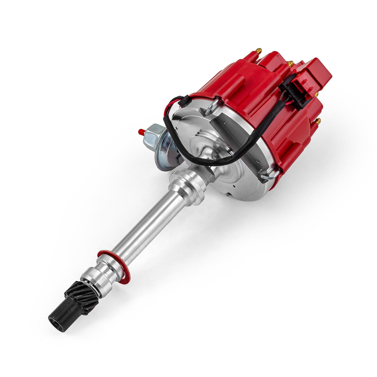 Distribuidor HEI de bobina de 65K para Chevy SBC 350 BBC 454 Serie 6000 [Rojo]