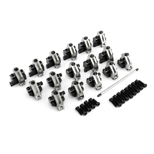 Chevy BBC 454 Shaft Mount 1.7 Ratio Aluminum Race Rocker Arms Set w/ Hardware