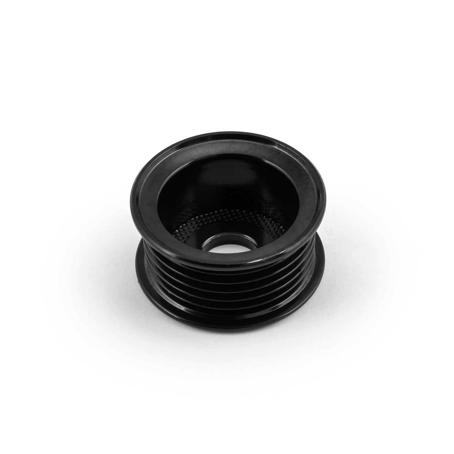 Universal Chevy Ford Six Groove Billet Serpentine Alternator Pulley [Black]