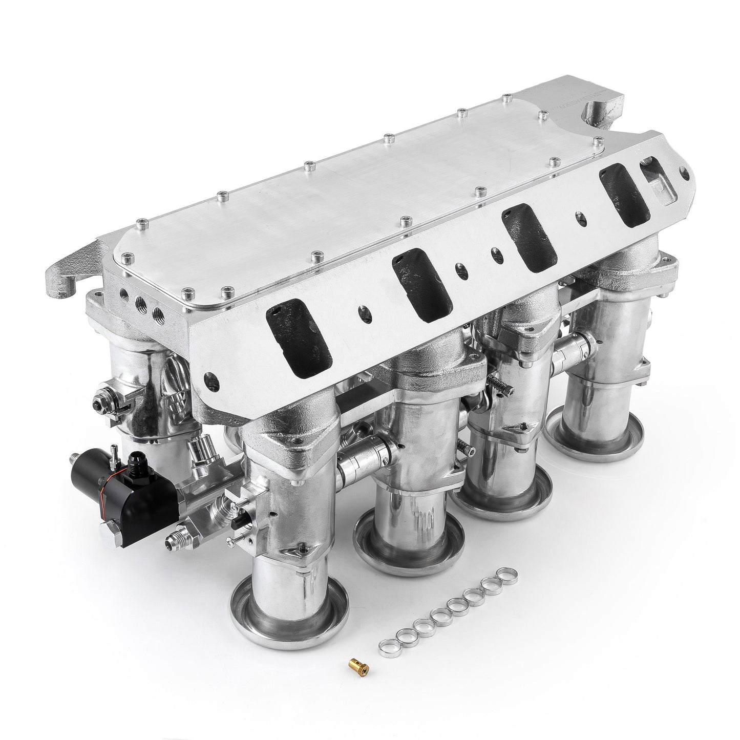 Sistema de colector de admisión de pila EFI de tiro descendente Ford SB 289 302 Windsor pulido