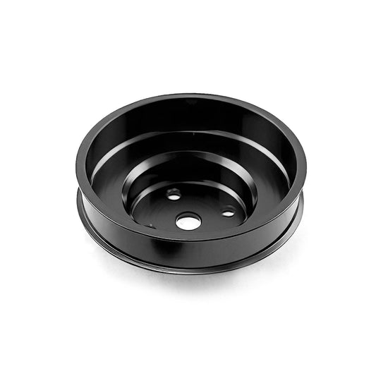 Juego de poleas de transmisión inferior serpentinas de acero al 20 % para Ford 5.0L 1979-1993, color negro