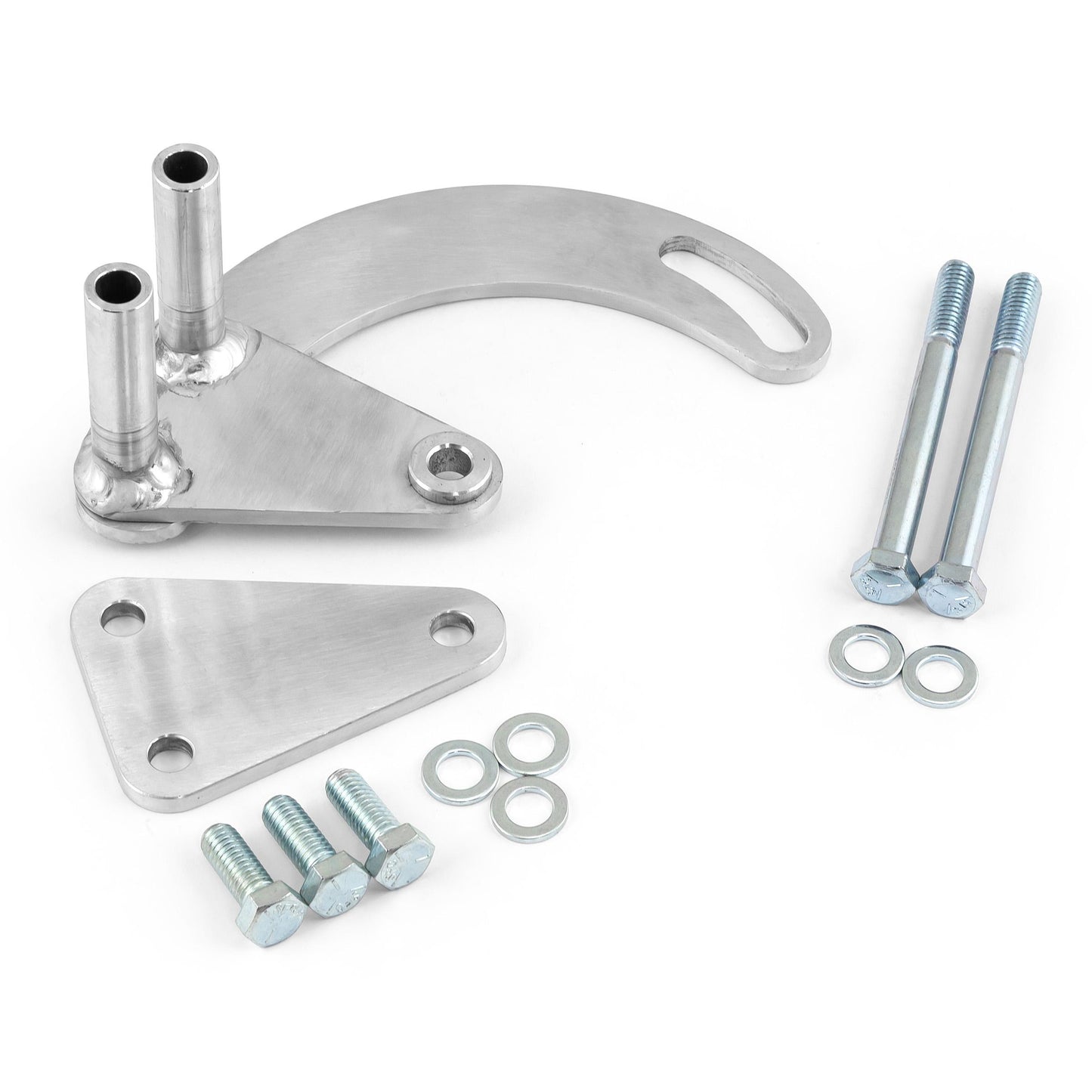 Chevy SBC 350 Long Water Pump Lwp Power Steering Bracket Kit Chrome