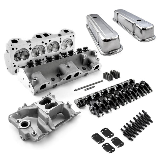 Pontiac 400 455 Ram Air IV Hyd FT Cylinder Head Top End Engine Combo Kit [Black]