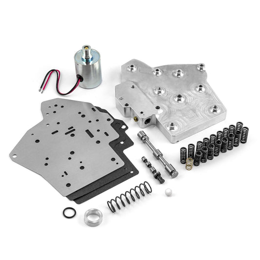 Transmisión GM TH400 de aluminio billet, extensión TransBrake, cuerpo de válvula manual completo
