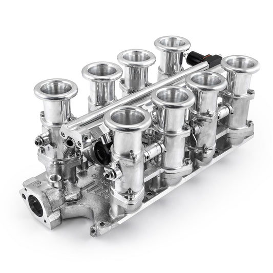 Sistema de colector de admisión de pila EFI de tiro descendente Ford SB 289 302 Windsor pulido