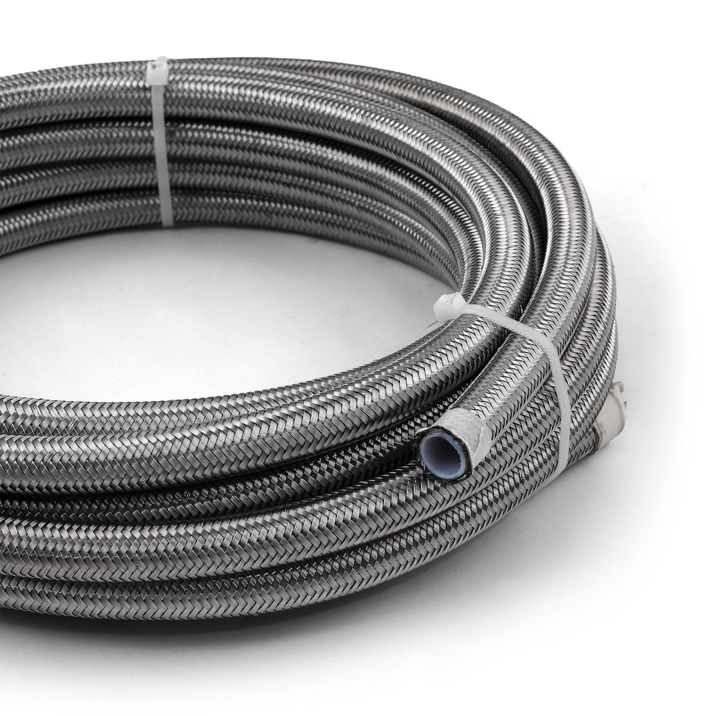 -8 AN PTFE Braided Stainless Steel Hose Line [20 ft. Length]