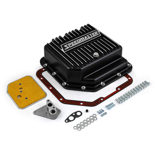 GM Turbo TH350 Black Extra Capacity Aluminum Transmission Oil Pan Kit