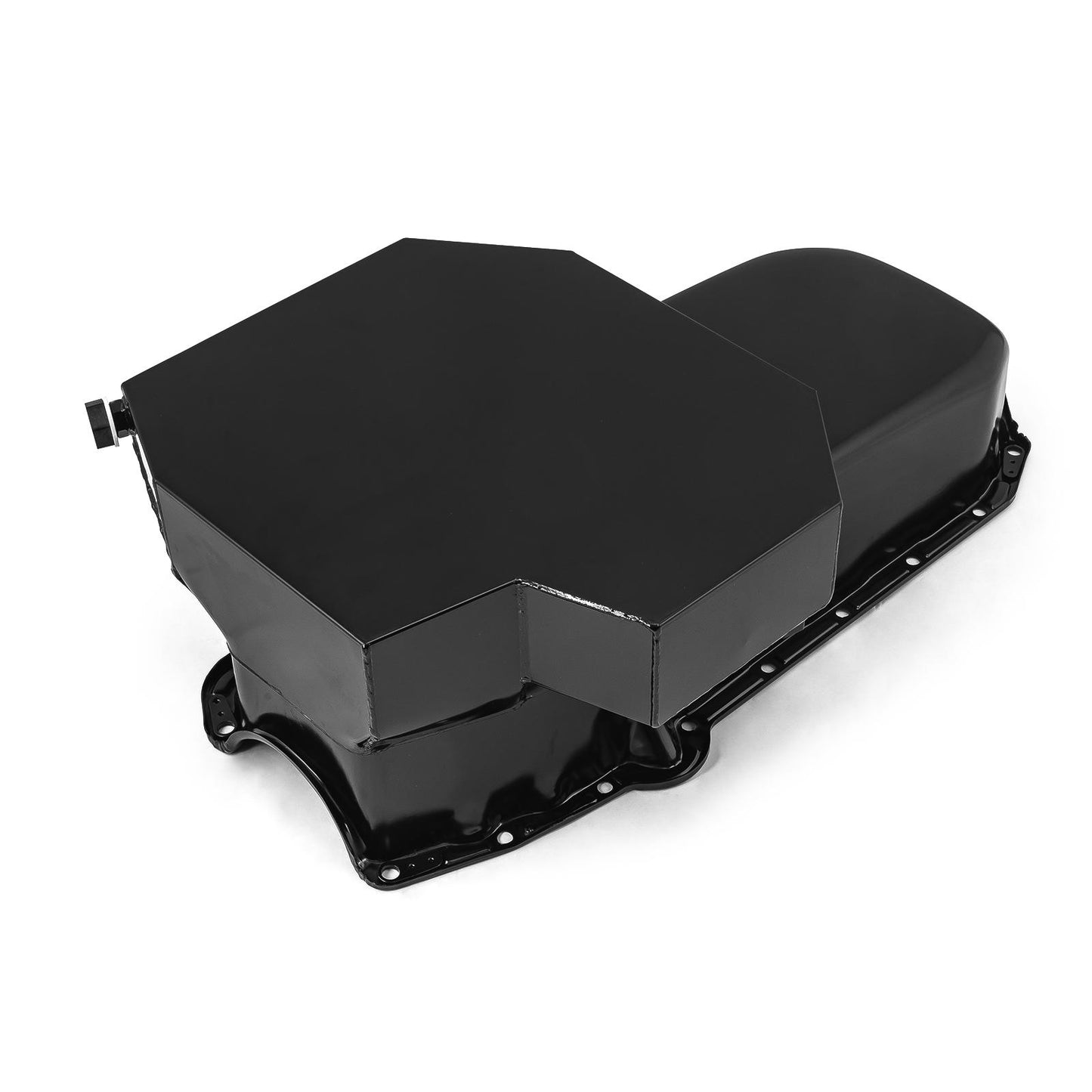 Chevy SBC 350 2Pcs Rms 1955-79 D/Side 7Qt Champion Rear Sump Oil Pan [Black]