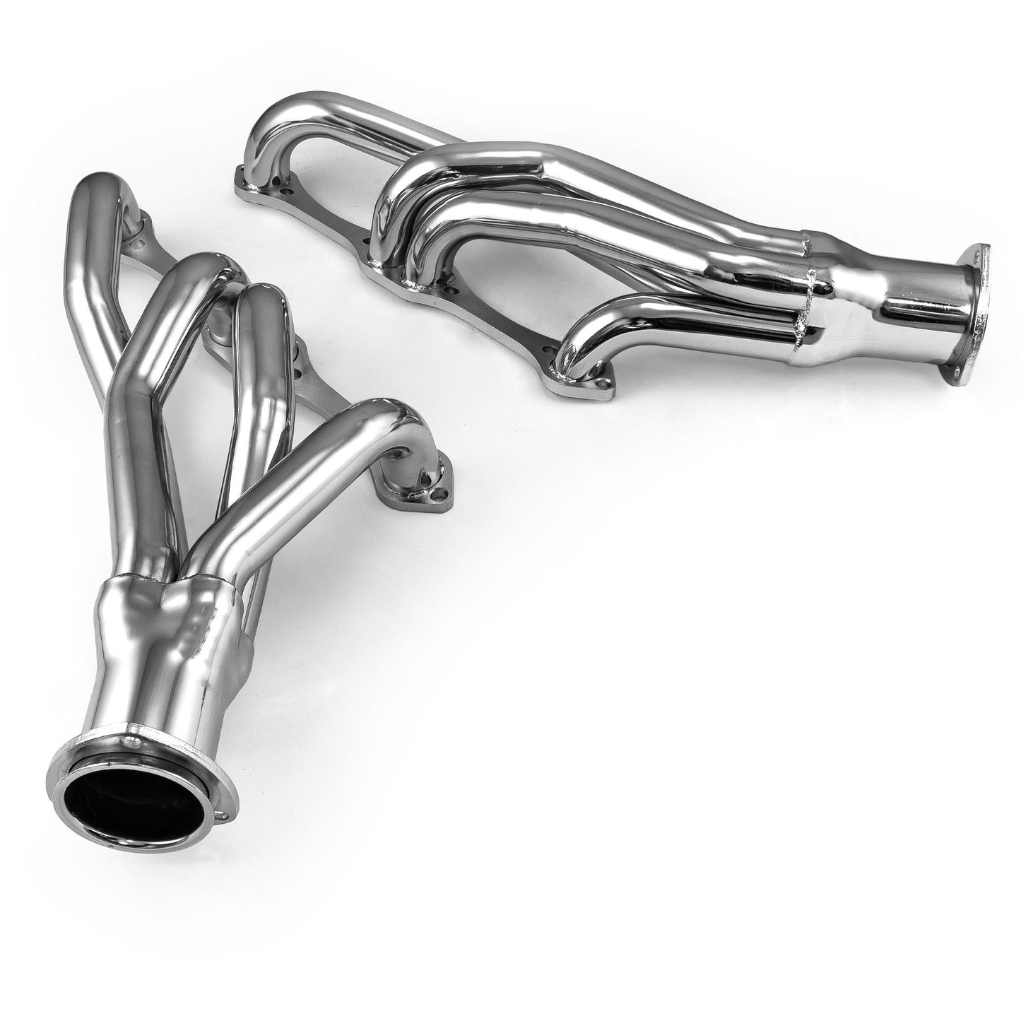 Colectores de escape cromados para camioneta Chevy SBC 350 (1988-95)