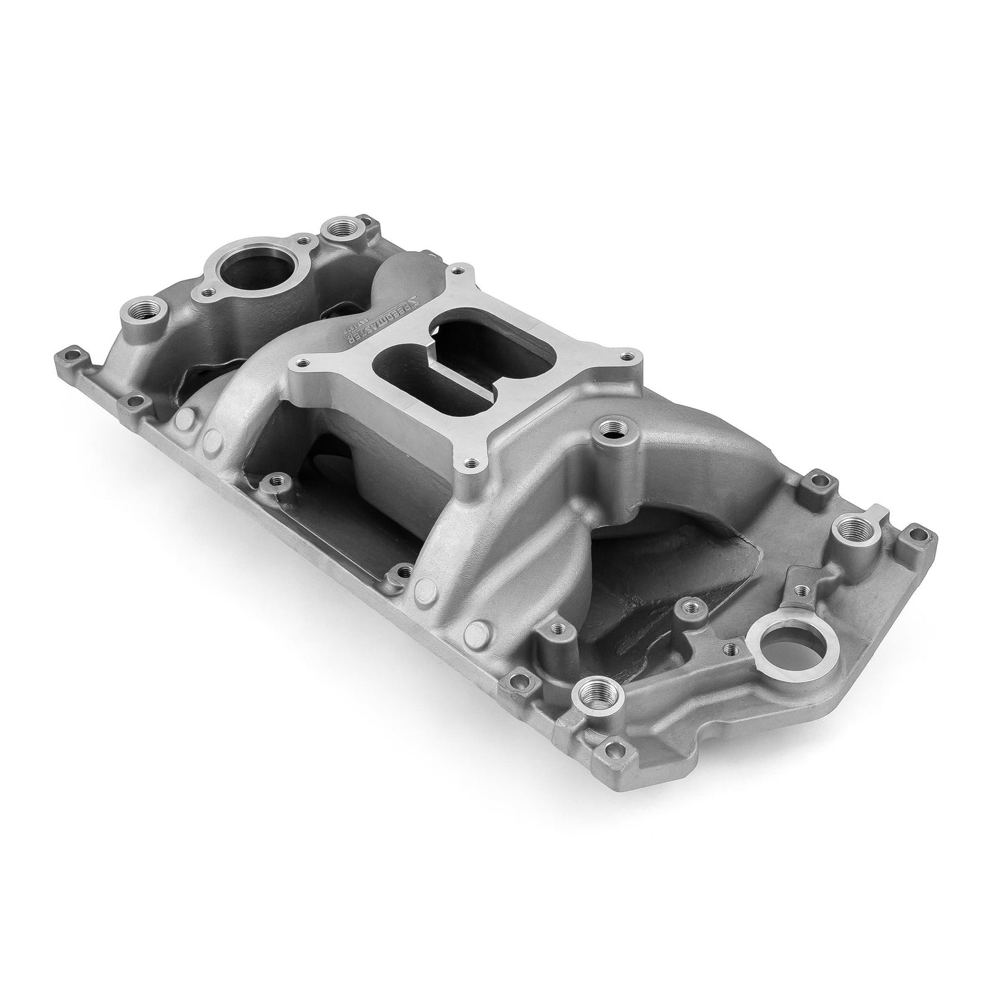 Colector de admisión de aluminio Vortec MidRise Air para Chevy SBC 350 [satinado]