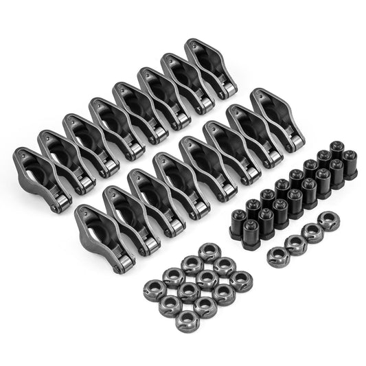 Chevy SBC 350 1.5 Ratio 3/8" Steel Roller Tip Rocker Arms Set (w/Nuts and Balls)
