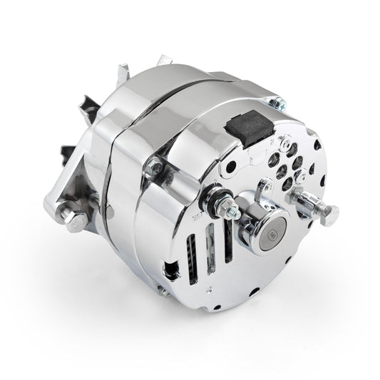 Universal 7127 GM 10SI V-Belt 100 Amp 1 Wire Internal Regulator Alternator [Chrome]