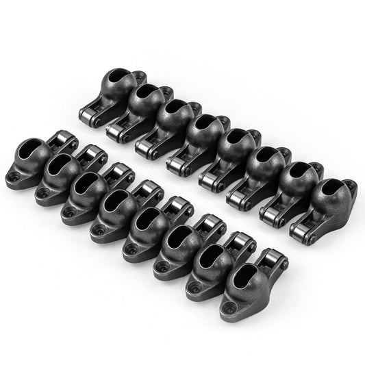 Chevy SBC 350 1.5 Ratio 3/8" Steel Roller Tip Rocker Arms Set (w/Nuts and Balls)