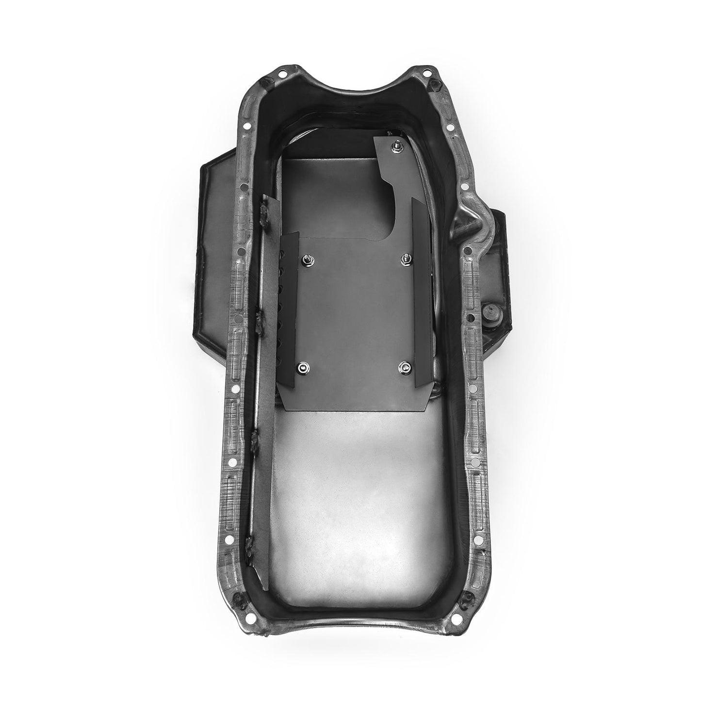 Cárter de aceite trasero Champion SBC 350, 2 piezas, 1955-79, lado D, 7 cuartos, para Chevy [natural]