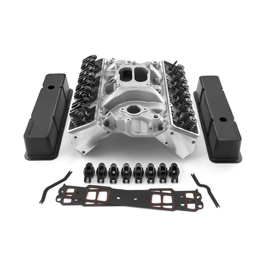 Kit combinado de culata angular para Chevy SBC 350 (extremo superior) [Taqué plano hidráulico]