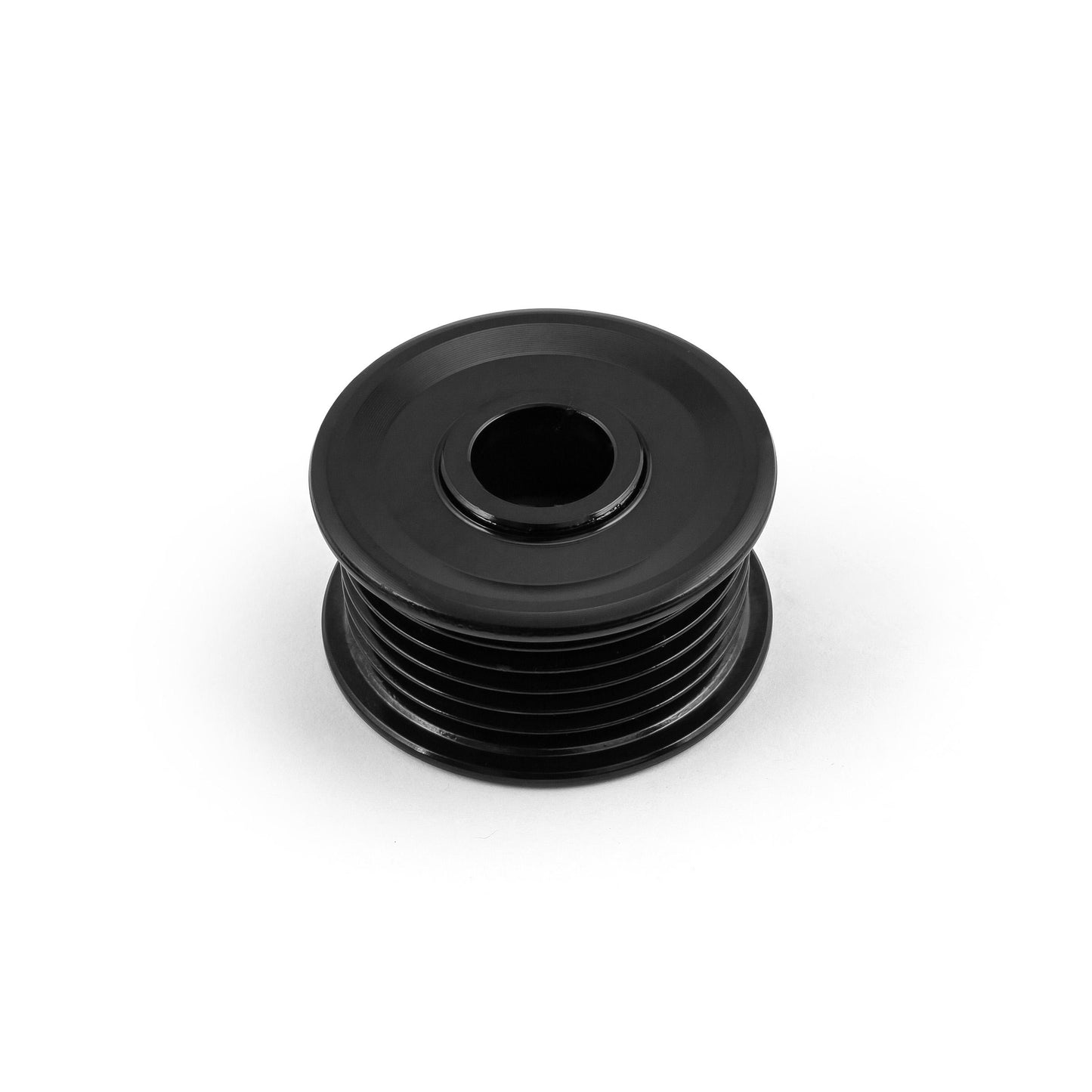 Universal Chevy Ford Six Groove Billet Serpentine Alternator Pulley [Black]