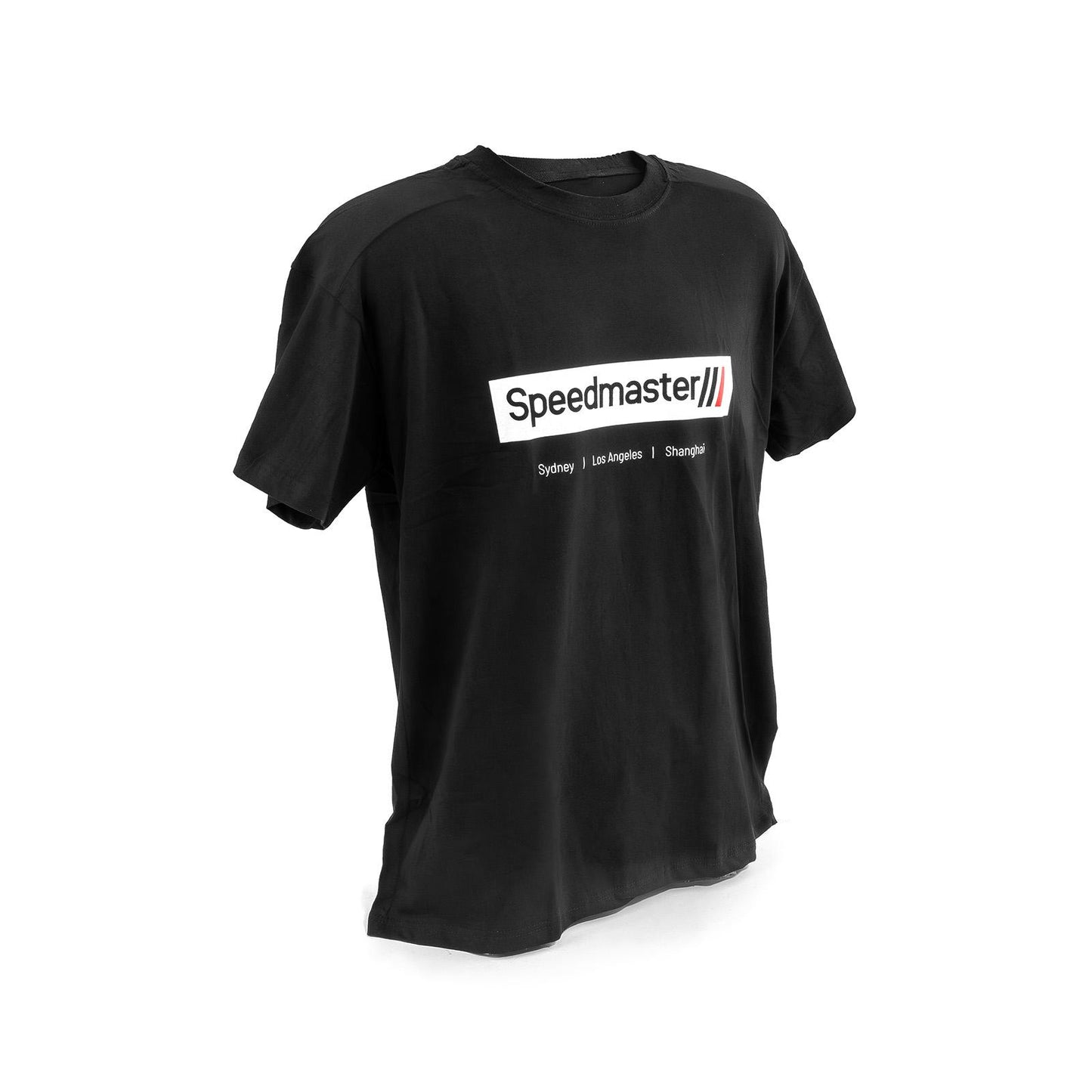 Camiseta de algodón negra legendaria del Speedmaster