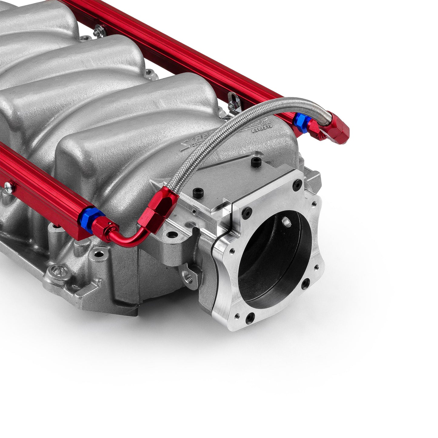 Colector de admisión de aluminio pulido para Chevy LS1 LS6 con cuerpo del acelerador de 90 mm