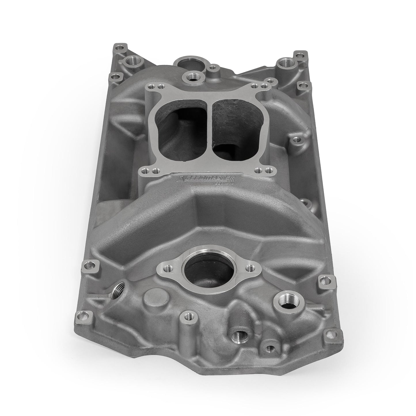 Colector de admisión de aluminio Vortec LowRise para Chevy SBC 350 [satinado]