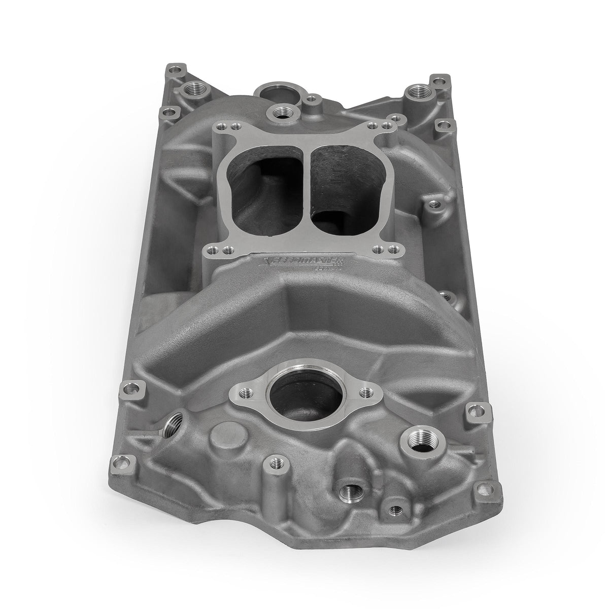 Colector de admisión de aluminio Vortec LowRise para Chevy SBC 350 [satinado]