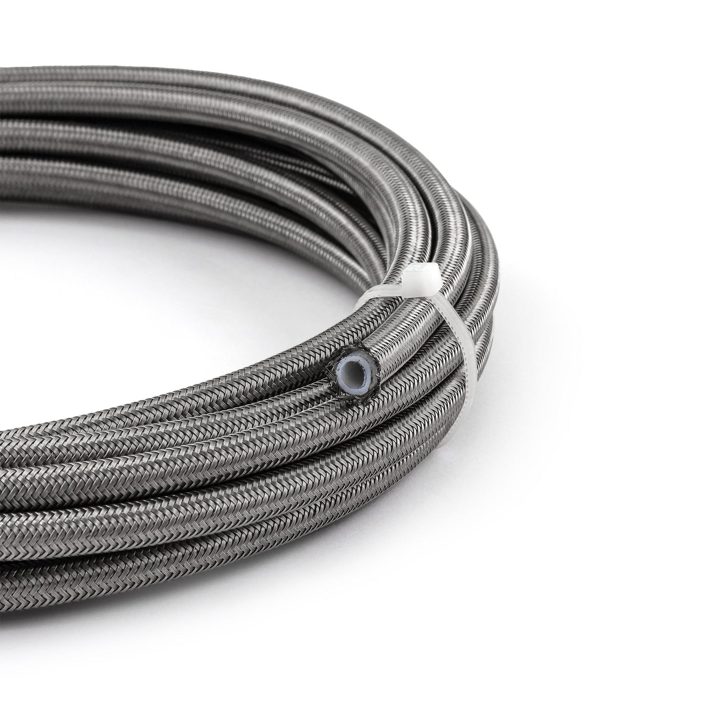 Manguera de acero inoxidable trenzada con PTFE de 4 AN (longitud de 20 pies)