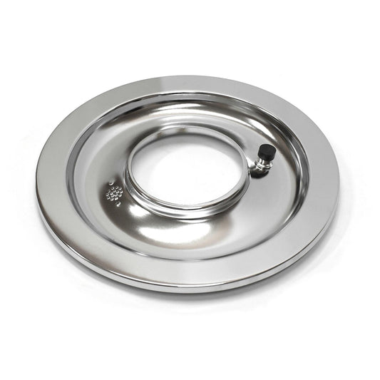 Base plana cromada para filtro de aire de 14"