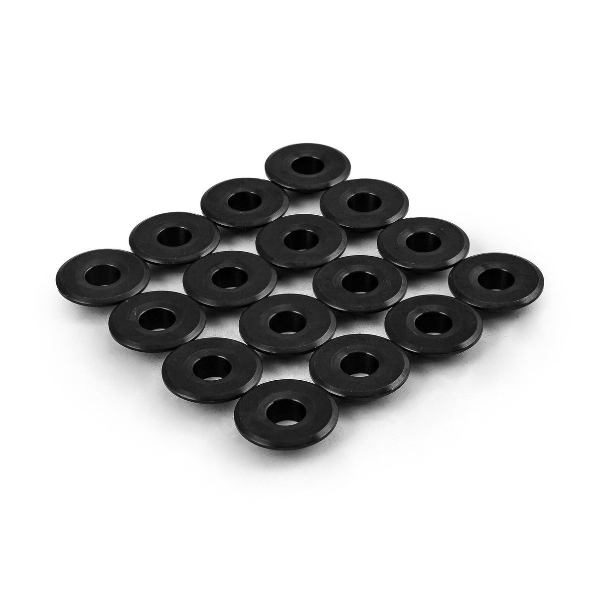 Retenedores de resorte de válvula de acero cromado de 1.400" de diámetro exterior y 1.060" de diámetro interior, 7 grados, 3/8" (compatibles con Ford FE)