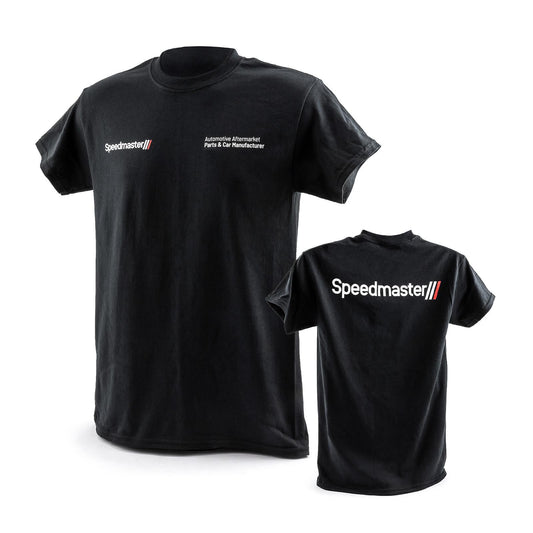 Camiseta de algodón negra del equipo Speedmaster