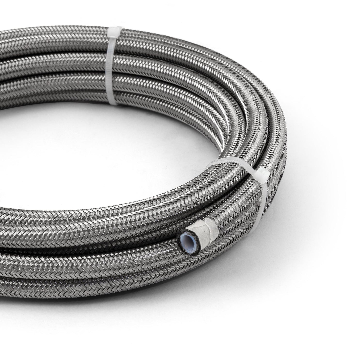 -6 AN PTFE Braided Stainless Steel Hose Line [20 ft. Length]