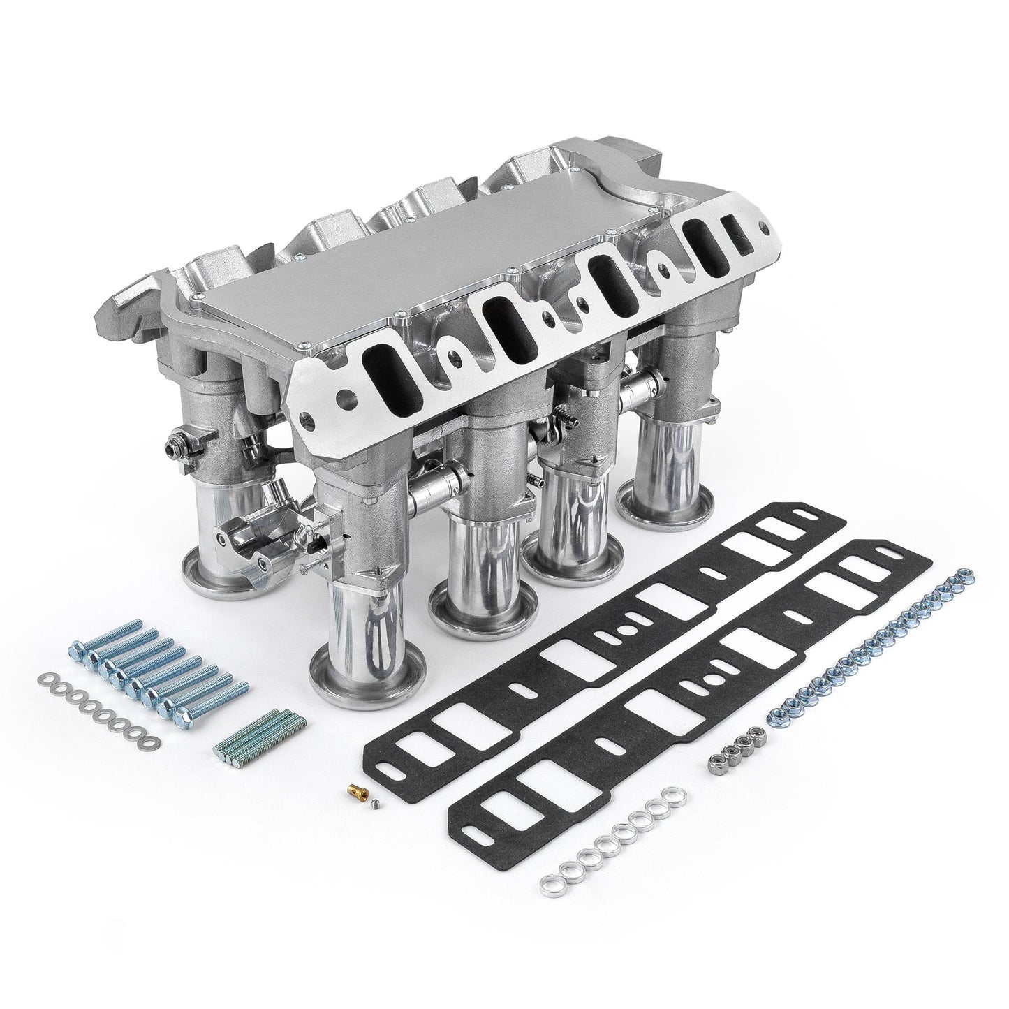 Sistema de colector de admisión EFI de 8 columnas y corriente descendente para Ford 351W Windsor, completamente pulido