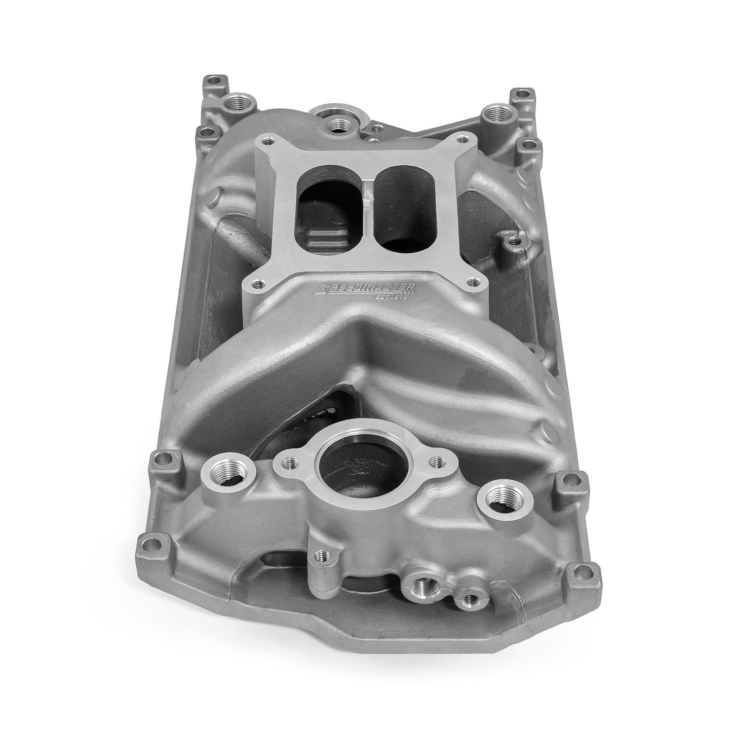 Colector de admisión de aluminio Vortec MidRise Air para Chevy SBC 350 [satinado]