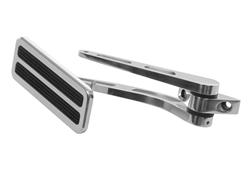 Pedal de acelerador ajustable de acero cromado con 2 insertos de goma
